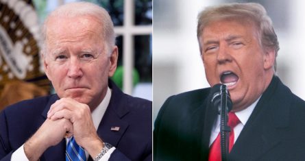 El Presidente de EU Joe Biden y su antecesor, Donald Trump.