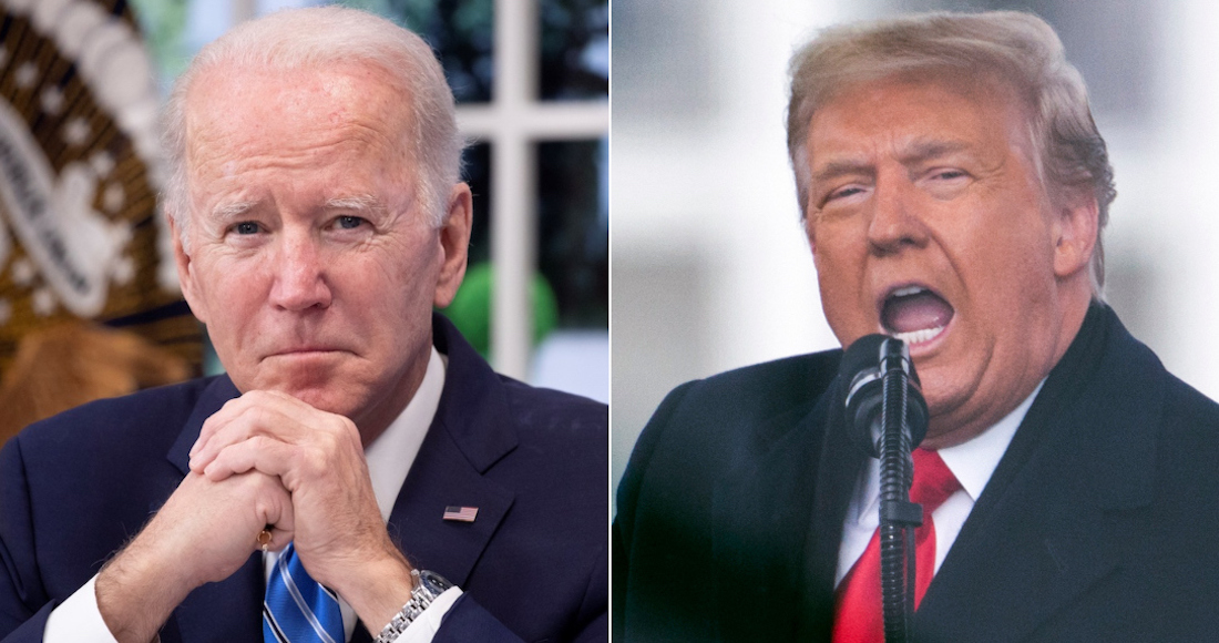 El Presidente de EU Joe Biden y su antecesor, Donald Trump.