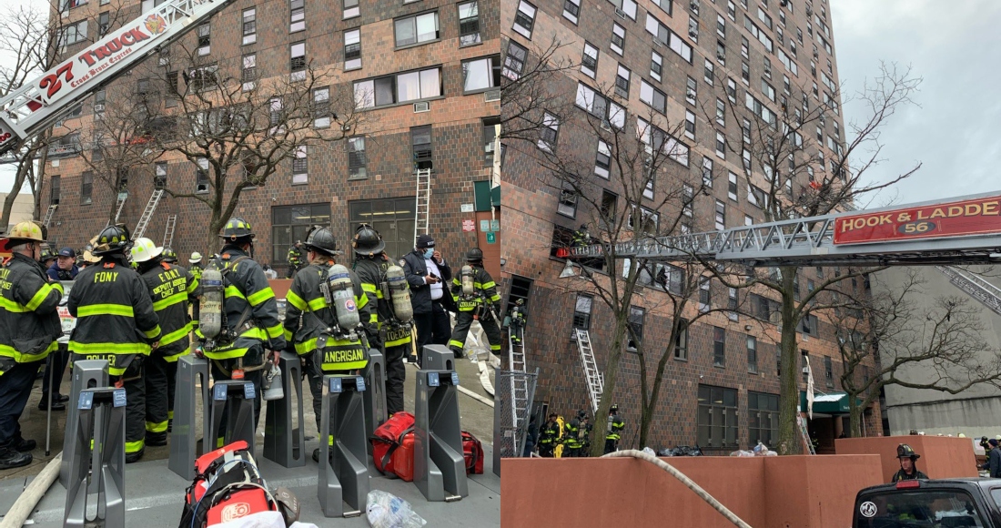 Según el Departamento de Bomberos de la ciudad (FDNY), más de 200 efectivos participaron en las tareas de extinción del fuego, que se inició en el tercero de los 19 pisos del complejo de apartamentos por causas todavía desconocidas.