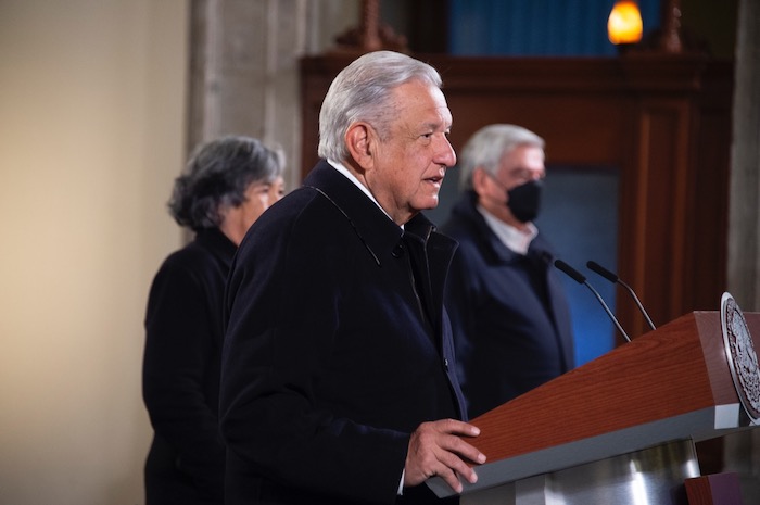 El Presidente Andrés Manuel López Obrador En Su Conferencia De Prensa Matutina Desde Palacio Nacional