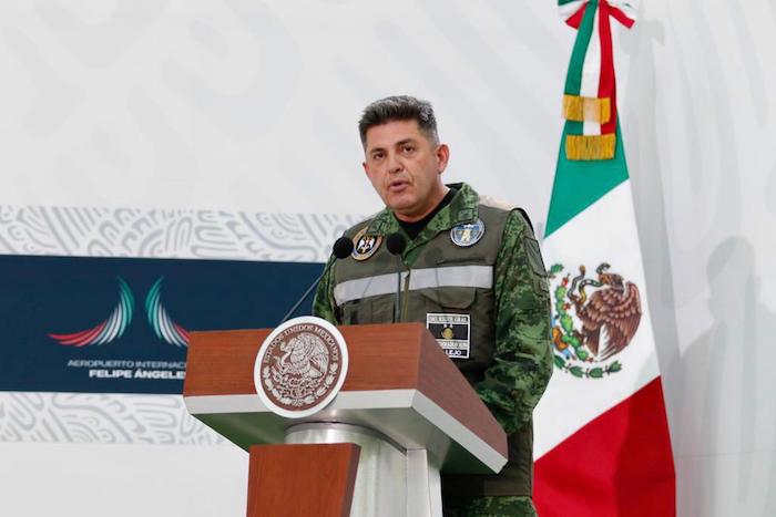 El General Gustavo Ricardo Vallejo Encargado De La Obra Del Aeropuerto Internacional Felipe Ángeles aifa Durante El Evento De La Entrega Del Proyecto