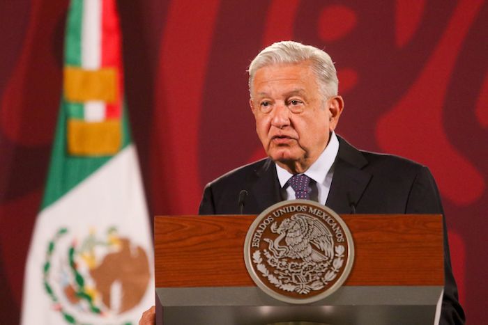 Andrés Manuel López Obrador, Presidente de México, en su conferencia de prensa matutina desde Palacio Nacional.