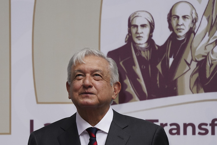 El Presidente Andrés Manuel López Obrador fotografiado durante una presentación en la Ciudad de México el 12 de abril del 2022.