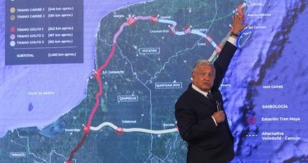 El Presidente Andrés Manuel López Obrador habla del Tren Maya.