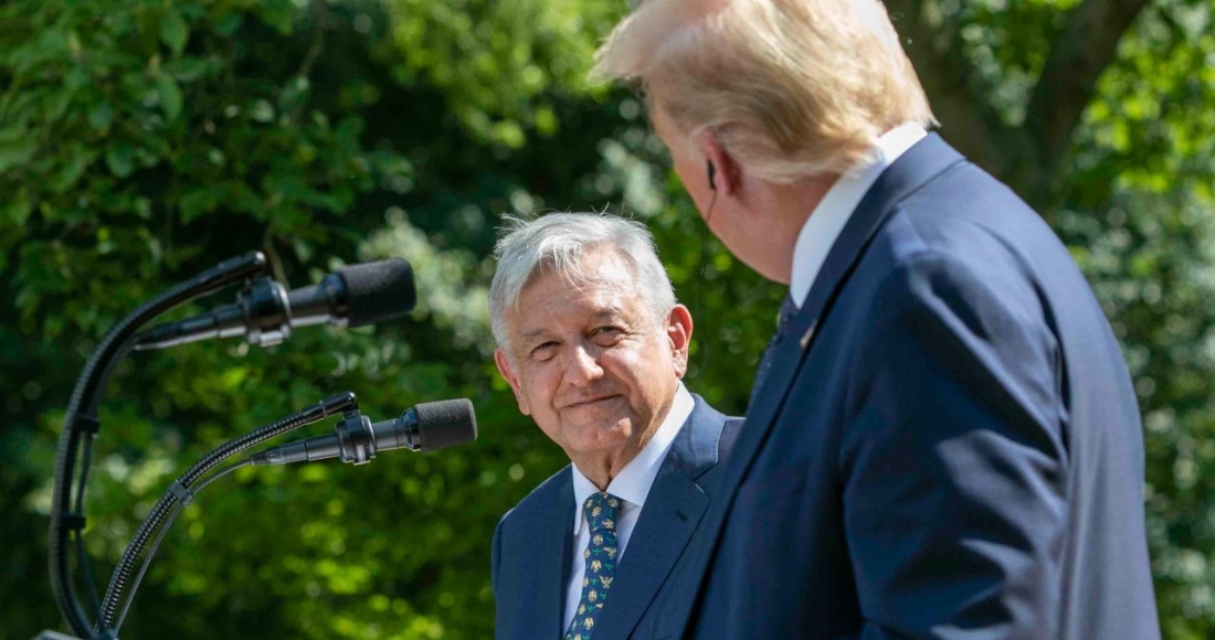 Andrés Manuel López Obrador, Presidente de México, y Donald Trump, entonces Presidente de Estados Unidos, se reunieron en la Casa Blanca en 2020.