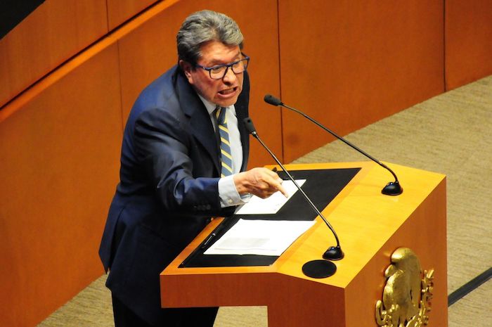 Ricardo Monreal, Senador de Morena, en una sesión del Senado de la República.