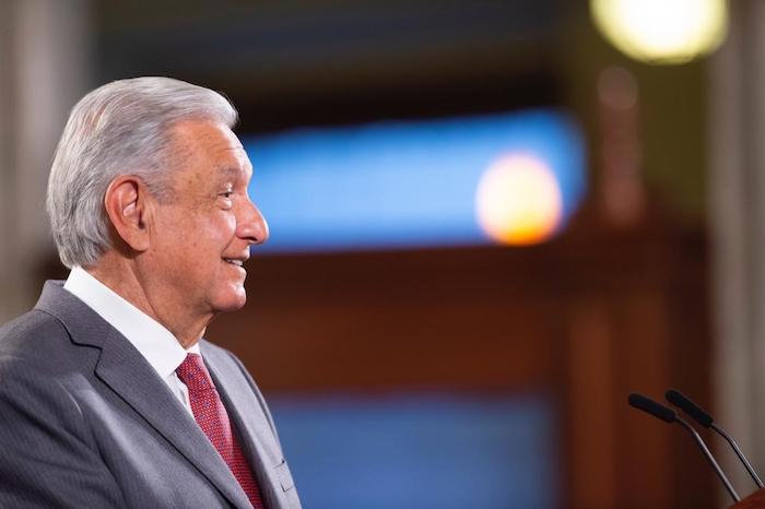 El Presidente Andrés Manuel López Obrador en su conferencia de prensa matutina de este martes.