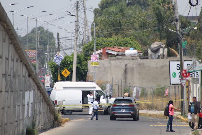 Escena del crimen en donde fue asesinada la activista Cecilia Monzón en Cholula, Puebla.