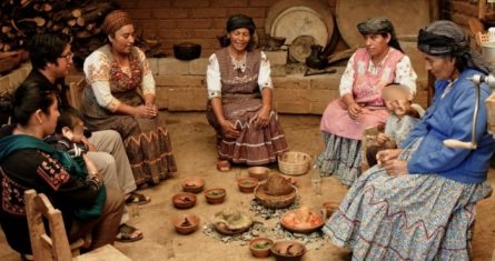 Mujeres mixtecas de Oaxaca.