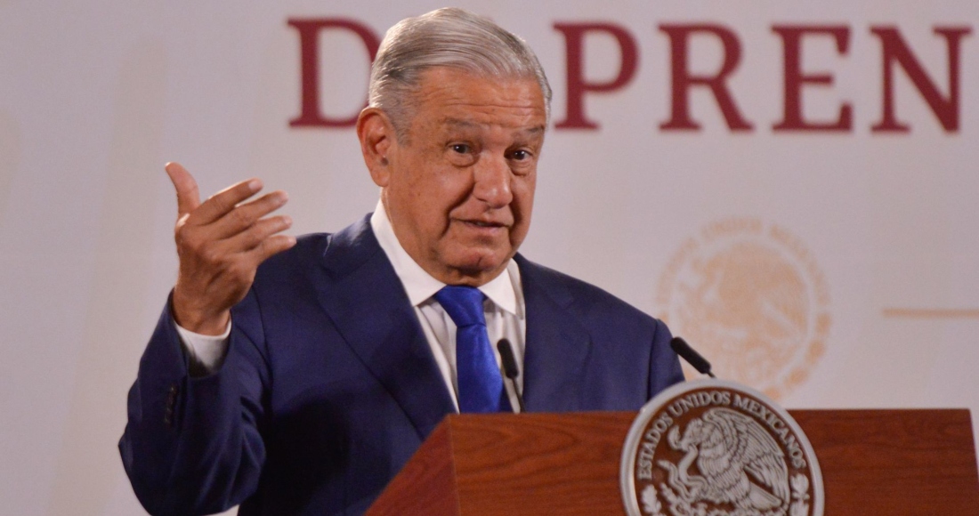 Andrés Manuel López Obrador, Presidente de México, durante su participación en la conferencia matutina realizada en Palacio Nacional.