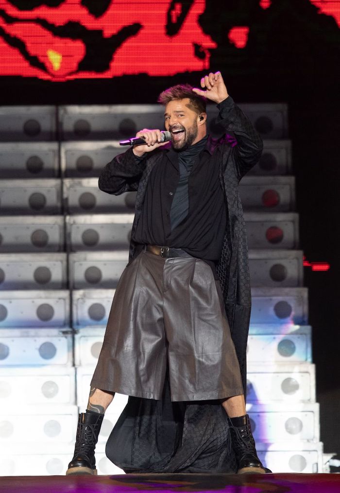 El Cantante Ricky Martin Durante Su Regreso a México Después De Dos Años De Pandemia En El Escenario Del Foro Sol Con Su movimiento Tour