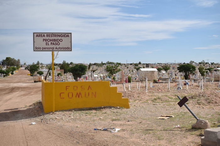 Fosa común en el panteón San Rafael.