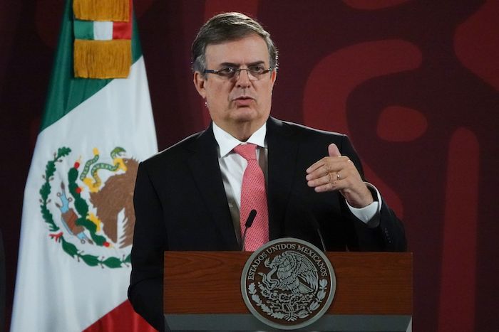 Marcelo Ebrard, titular de la Secretaría de Relaciones Exteriores (SRE), en la conferencia de prensa del Presidente Andrés Manuel López Obrador.