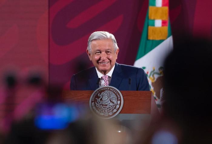 El Presidente Andrés Manuel López Obrador en su conferencia de prensa matutina.