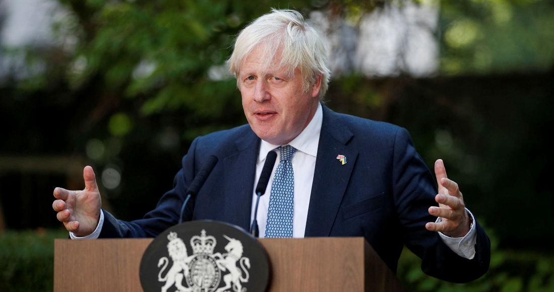 El Primer Ministro británico Boris Johnson preside un evento el las oficinas de 10 Downing Street, Londres, 9 de agosto de 2022.