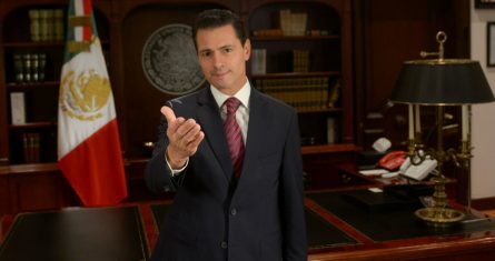 El entonces Presidente Enrique Peña Nieto durante un mensaje que ofreció, en septiembre de 2018, con motivo del nuevo acuerdo comercial alcanzado entre México, Estados Unidos y Canadá.