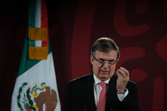 El Canciller Marcelo Ebrard Durante Una Conferencia De Prensa Matutina Para Informar Sobre Las Piezas Arqueológicas Recuperadas