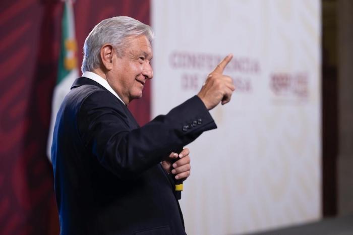 El Presidente Andrés Manuel López Obrador en conferencia de prensa matutina desde Palacio Nacional.