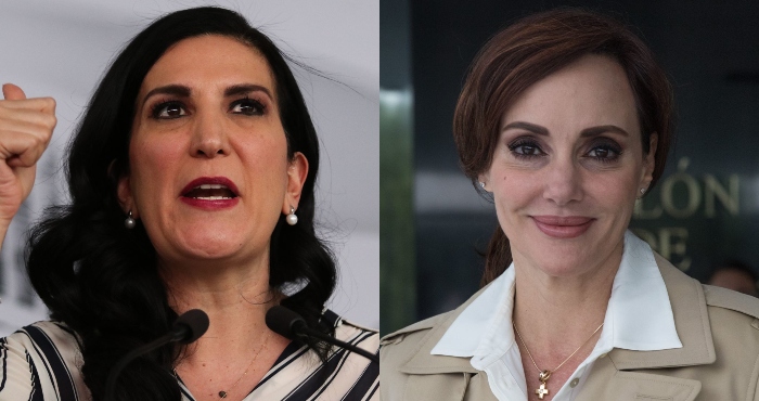 La senadoras panistas Kenia López Rabadán y Lilly Téllez.