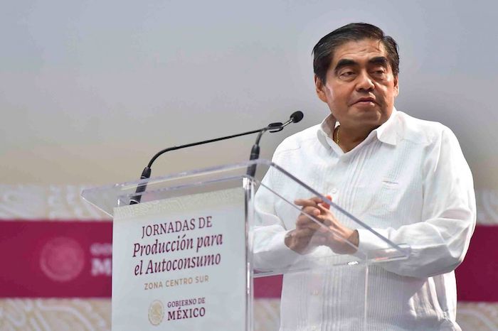 Miguel Barbosa. Gobernador de Puebla, durante las jornadas de producción para el autoconsumo.