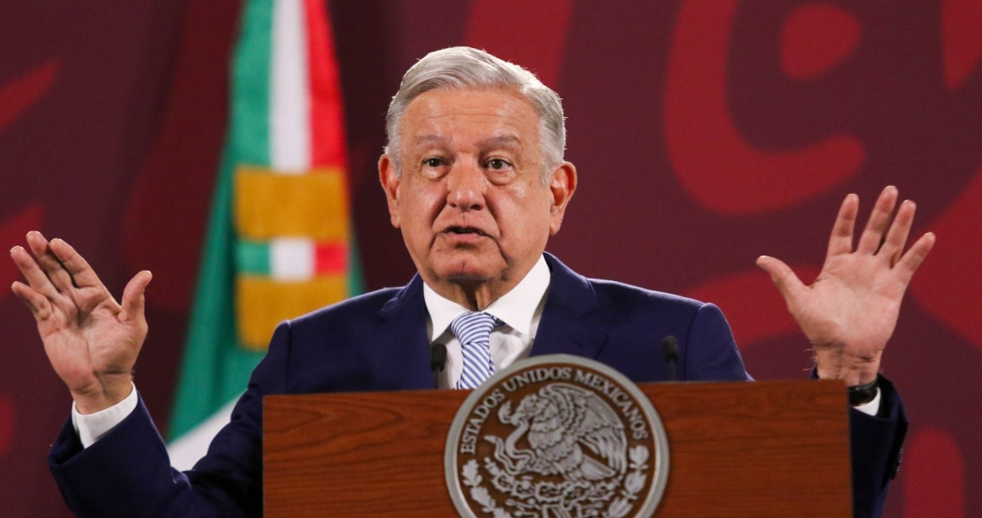 Andrés Manuel López Obrador, Presidente de México, durante la conferencia de prensa matutina en Palacio Nacional.