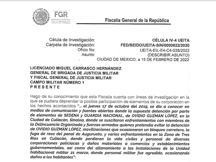 Ese correo forma parte de de la mayor filtración de información en la historia de la Secretaría de la Defensa Nacional (Sedena) por los hacktivistas de "Guacamaya".