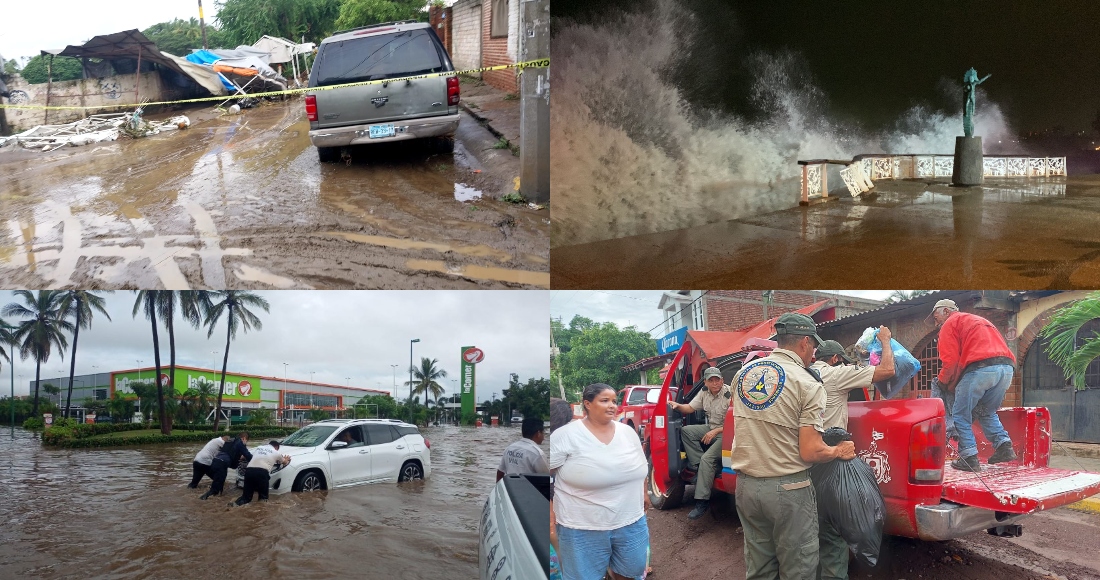 El huracán "Roslyn" impactó el domingo a una zona escasamente poblada de la costa pacífica mexicana entre Puerto Vallarta y Mazatlán, y rápidamente se movió tierra adentro.