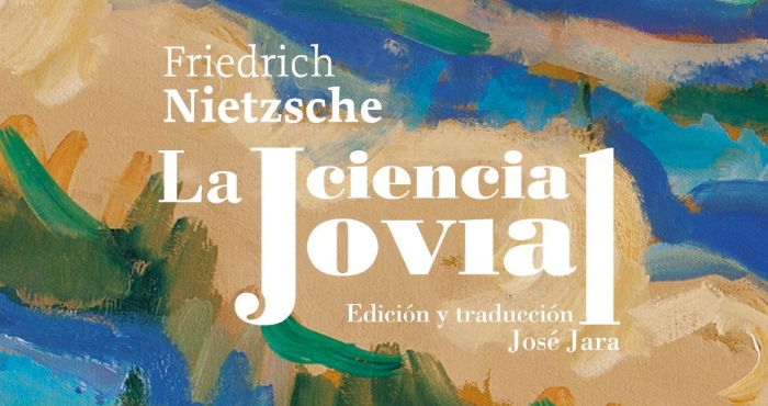 Portada de "La ciencia jovial", Friedrich Nietzsche, vía Universidad de Valparaíso.