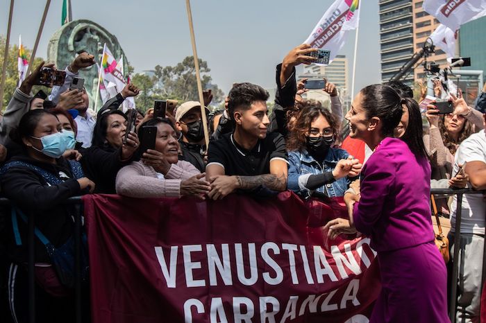 Claudia Sheinbaum Pardo, Jefa de Gobierno de la Ciudad de México, a su llegada al Auditorio Nacional, donde dio su Cuarto Informe de Gobierno.