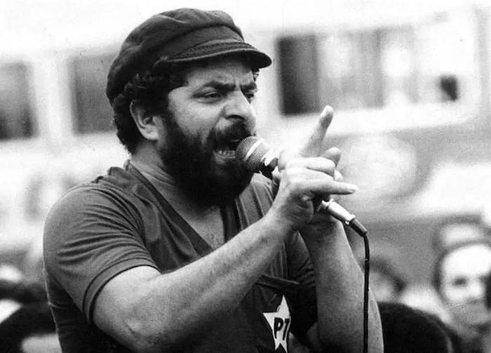 Lula da Silva en las huelgas generales de 1978 a 1980.