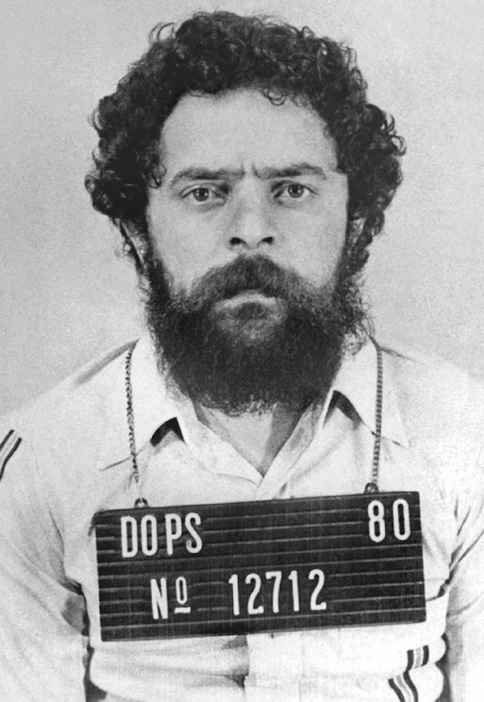 Lula da Silva preso, en abril de 1980.