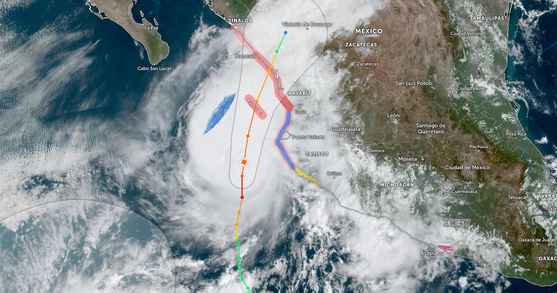 El huracán "Orlene" se debilitó la mañana de este domingo a categoría 3, sin embargo, sigue representando una amenaza para las costas del Pacífico mexicano.