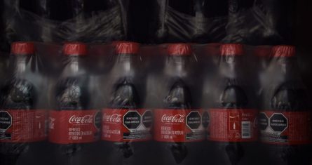 Un paquete de botellas de Coca-Cola.