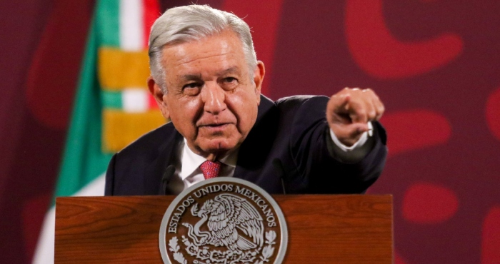 Andrés Manuel López Obrador, Presidente de México, durante la conferencia de prensa en Palacio Nacional.