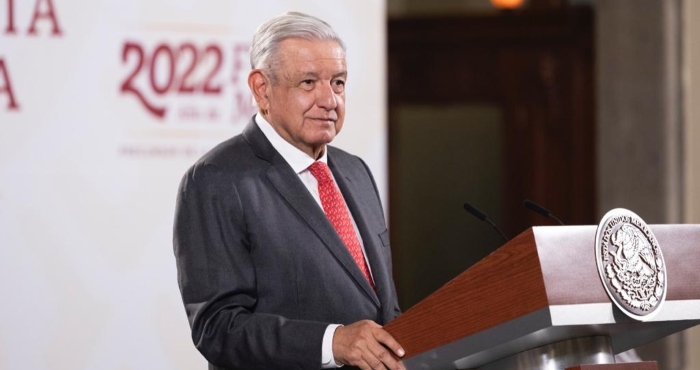 El Presidente de México, Andrés Manuel López, en conferencia de prensa. 