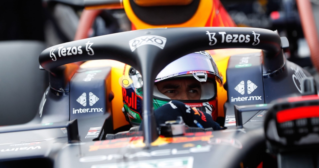 Sergio Checo Pérez a punto de iniciar la carrera de la Formula1 Gran Premio de la Ciudad de México.