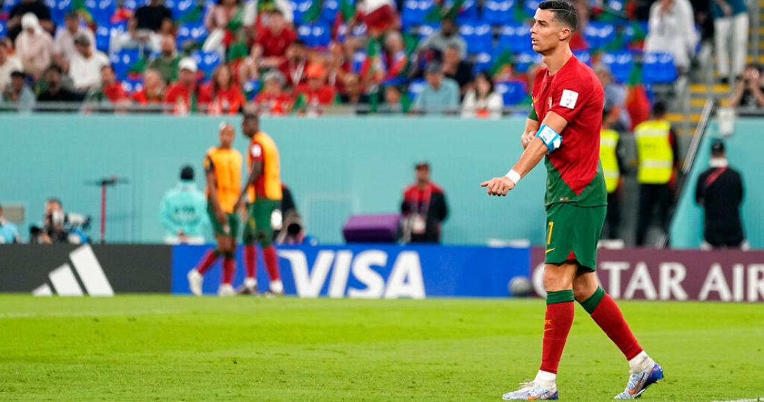 Cristiano Ronaldo, en un momento del juego del Grupo H del Mundial que enfrentó a Portugal y Ghana, en el estadio 974 en Doha, Qatar, el 24 de noviembre de 2022.