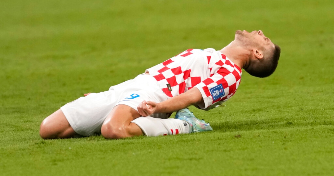 El croata Andrej Kramaric celebra tras anotar el tercer gol en la victoria 4-1 ante Canadá en el partido por el Grupo F del Mundial, el domingo 27 de noviembre de 2022, en Doha, Qatar.