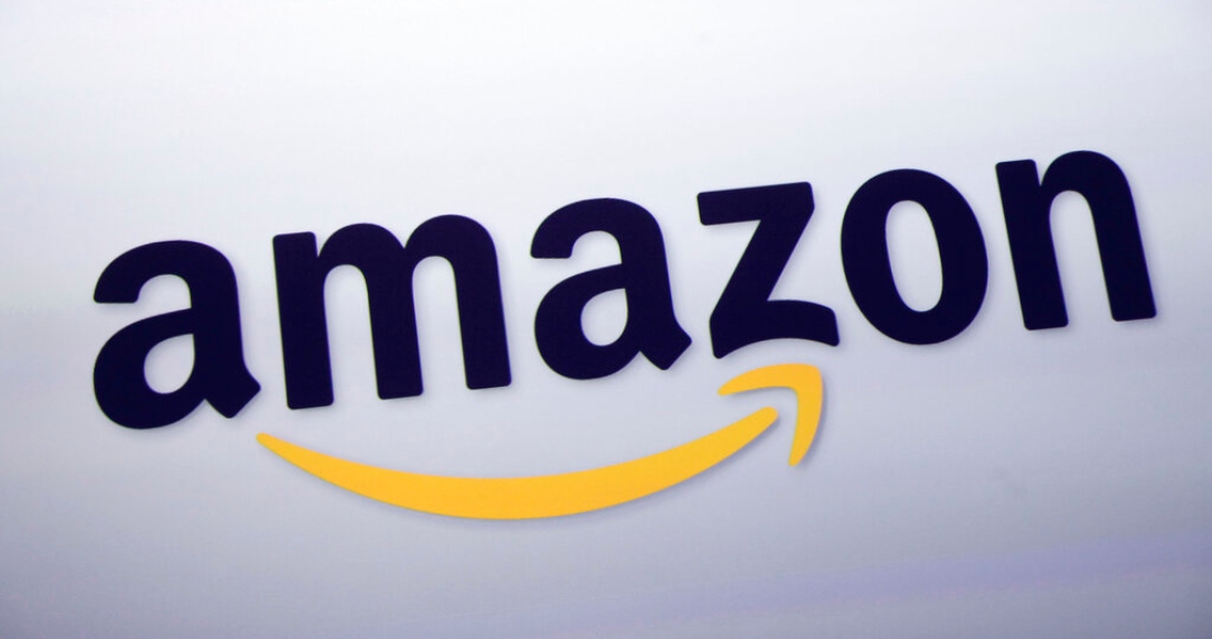 El logo de Amazon en una conferencia de prensa en Nueva York, el 28 de septiembre de 2011. Foto: Mark Lennihan, AP