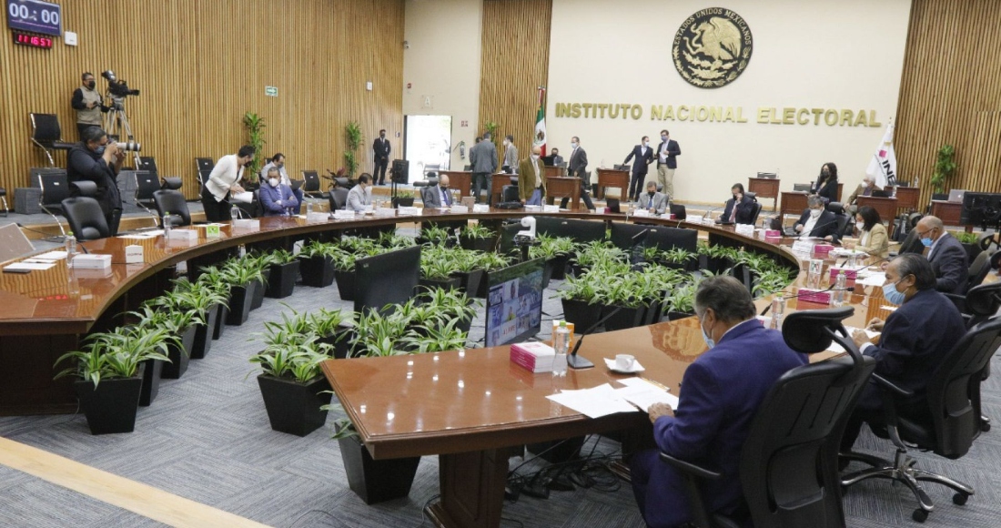 Sesión extraordinaria del Consejo General del Instituto Nacional Electoral (INE), celebrada el 17 de mayo del 2022.