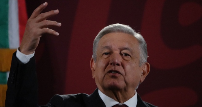 Andrés Manuel López Obrador durante la conferencia matutina desde Palacio Nacional.