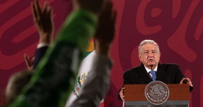 El Presidente de México, Andrés Manuel López Obrador, en conferencia.