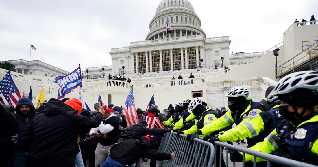 Vista del asalto al Capitolio estadounidense en Washington el 6 de enero de 2021.