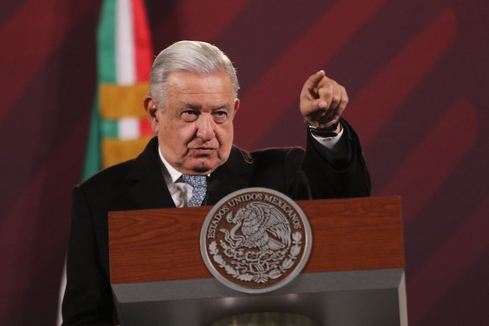 El Presidente Andrés Manuel López Obrador en conferencia de prensa.