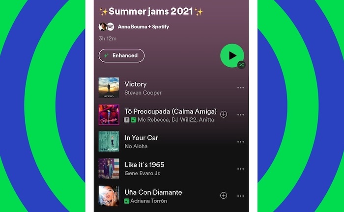 Función Enhance de Spotify.
