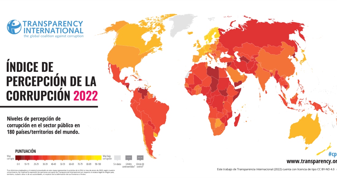 La corrupción sigue siendo un problema predominante y sin ningún tipo de mejorías desde hace más de cinco años en la gran mayoría de los países de América, de acuerdo con un informe difundido el martes por la organización Transparencia Internacional.