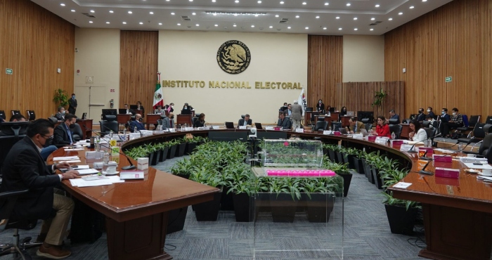 Sesión Extraordinaria del Instituto Nacional Electoral (INE).