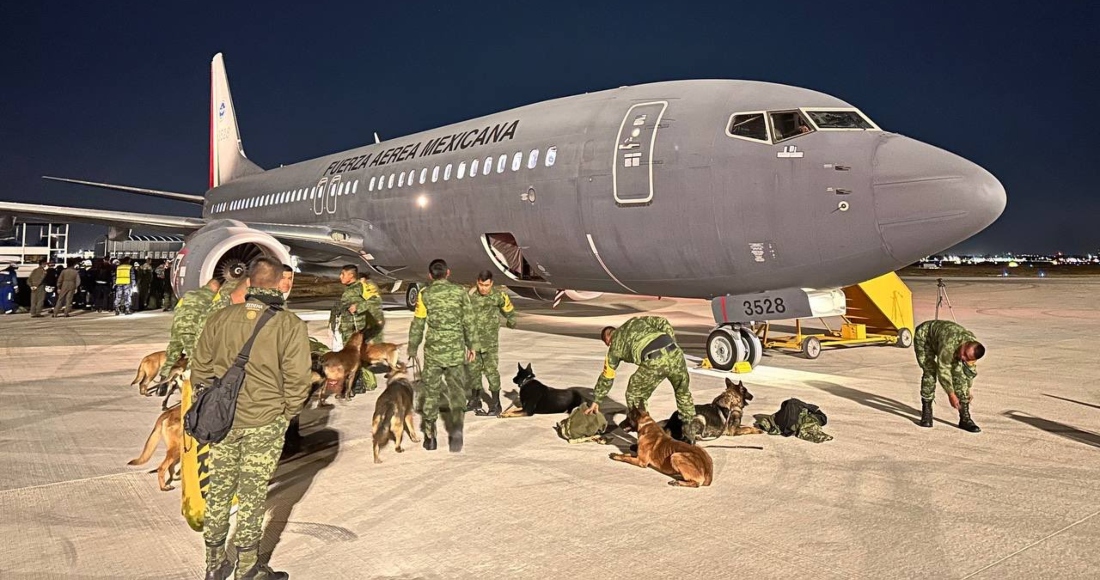 Marcelo Ebrard Casaubón, titular de la Secretaría de Relaciones Exteriores (SRE), informó la mañana de este martes que ya despegó el avión de la Fuerza Aérea Mexicana (FAM) en el que viajan equipos de rescate y 16 caninos que brindarán ayuda a Turquía, país que ha sido golpeado por una serie de fuertes sismos desde el domingo pasado.