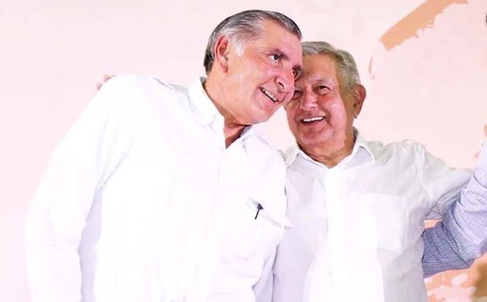 Adán Augusto López Hernández, Secretario de Gobernación, y el Presidente Andrés Manuel López Obrador.