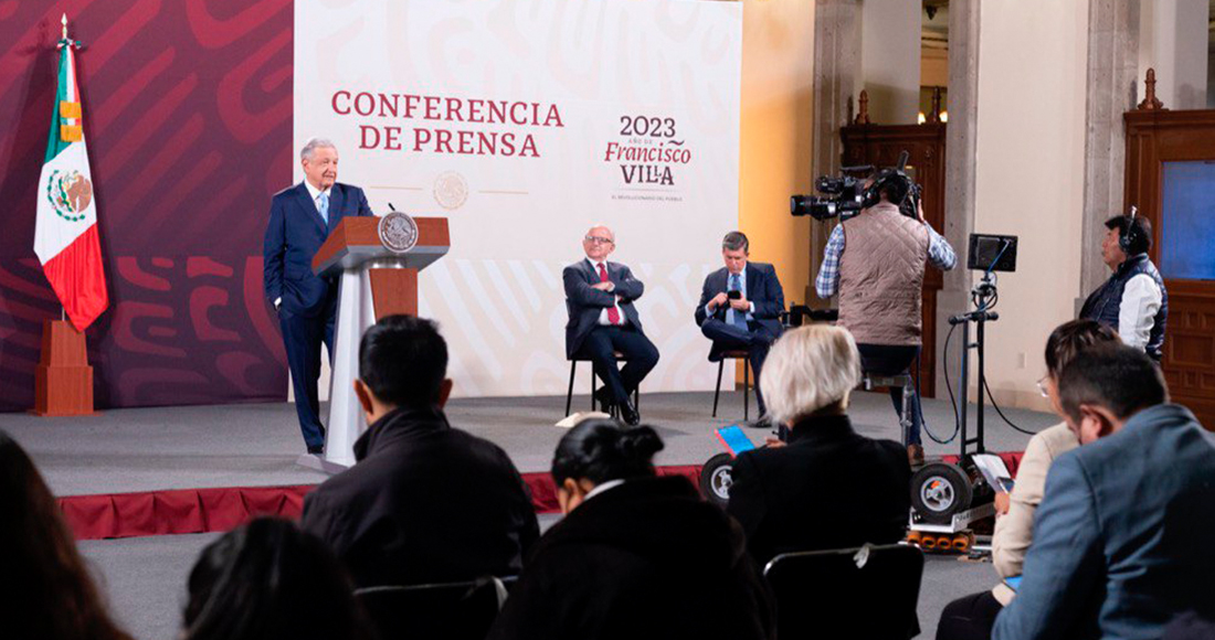 El Presidente Andrés Manuel López Obrador felicitó al equipo mexicano de Béisbol en su conferencia mañanera en Palacio Nacional. Foto: Gobierno de México.